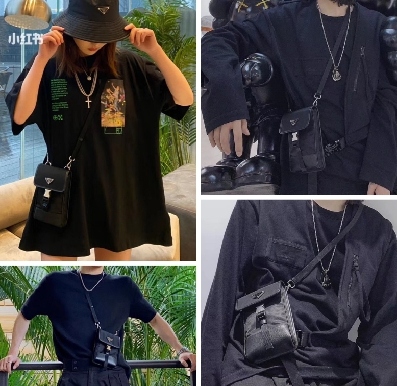 16060374918505659139502460_1 【高品質】PRADA leather smartphone case☆ショルダーバッグ - 画像 (1)