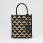 【高品質】PRADA シンボル エンブロイダリージャカード ミニバッグ