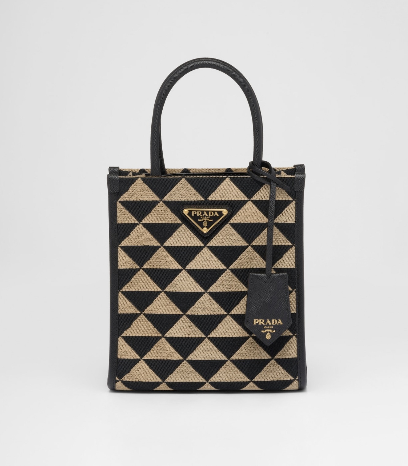 16060374918798254013442460_1 【高品質】PRADA シンボル エンブロイダリージャカード ミニバッグ - 画像 (1)