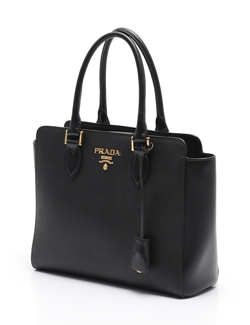 16060374919077426889882460_1 【高品質】★PRADA直営店★モノクローム スモール サフィアーノ バッグ - 画像 (1)