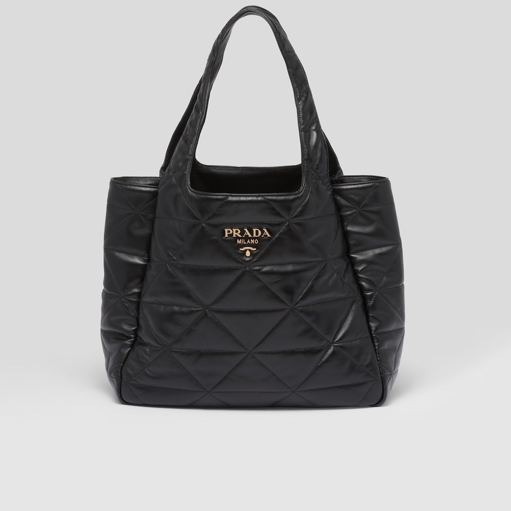 16060374920170797827382460_1 【高品質】★PRADA直営店★トップステッチ ラージ レザー トートバッグ - 画像 (1)