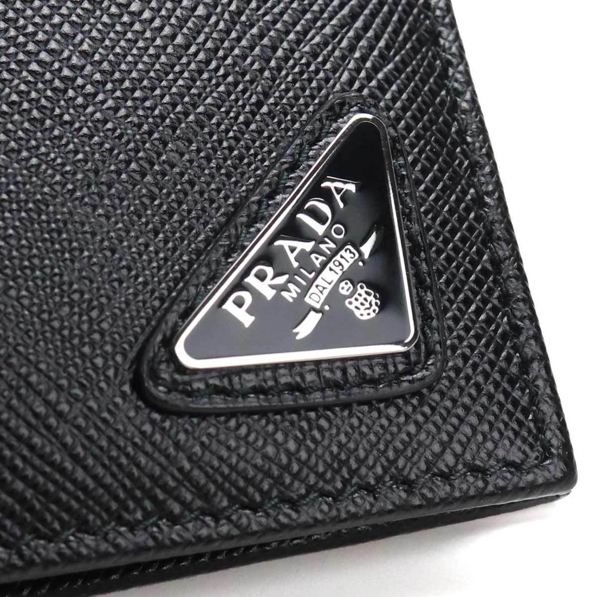 16060374933925766140982460_1 【高品質】PRADA サフィアーノ 二つ折り財布 2MO738 NERO - 画像 (1)