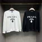 【高品質】PRADA 2024 ゆったり 厚い 防寒 上着 吸汗性通気性 可愛い 運動バーカー   暖かい おしゃれ　ブラック春秋冬