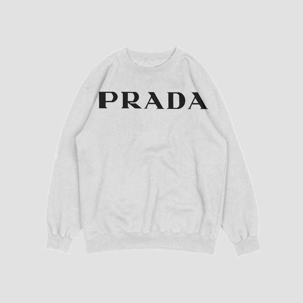 16060979847983150052392460_1 PRADAスウェット クル パーカー プリント 綿 男女兼用 - 画像 (1)