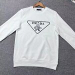 PRADA パーカー 薄い 長袖 ファッション 暖か 丸襟 春秋冬 ロゴ 100%綿 男女兼用