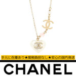 【国内発送/直営店】パール クリスタル CC ハート ネックレス ゴールド パール ホワイト