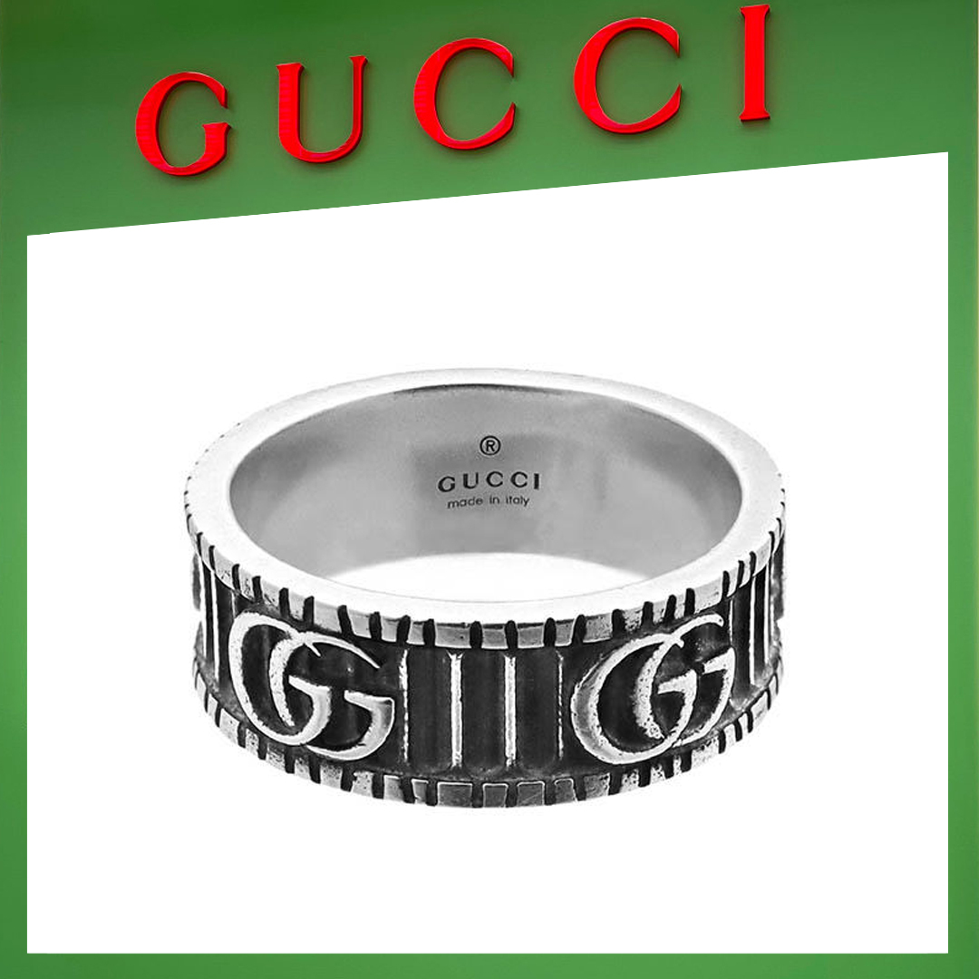 16062054585191322165011820_1 【高品質】【国内発送/直営店】メンズ・レディース リング ダブルG シルバーリング 指輪 - 画像 (1)