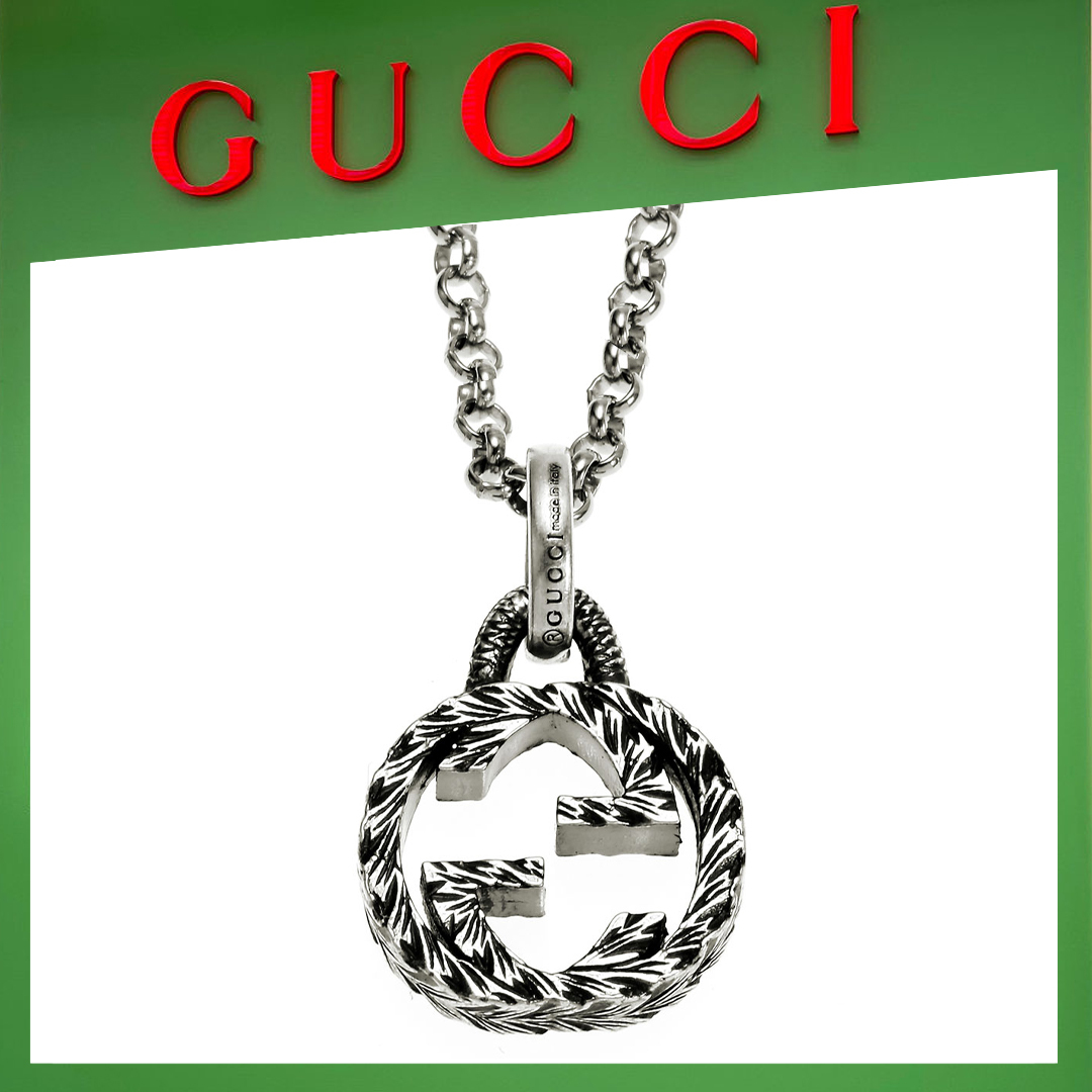 16062054585728193081151820_1 【高品質】【国内発送/直営店】NCT127着用!ネックレス グッチ メンズ インターロッキングG ペンダント シルバー - 画像 (1)