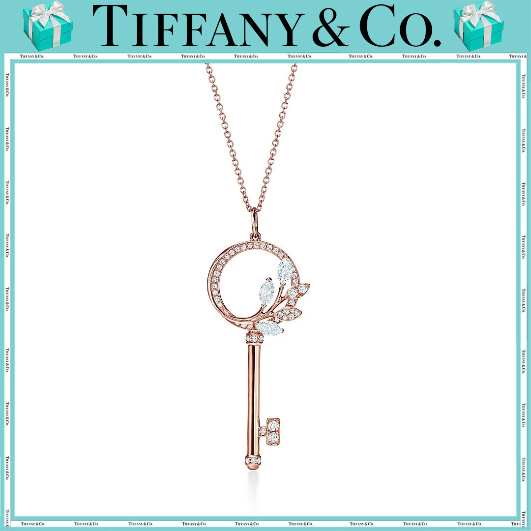 16062054586422769827611820_1 【 ティファニー】【国内発送/直営店】ダイヤモンド ヴァイン サークル キー 18K ローズゴールド - 画像 (1)
