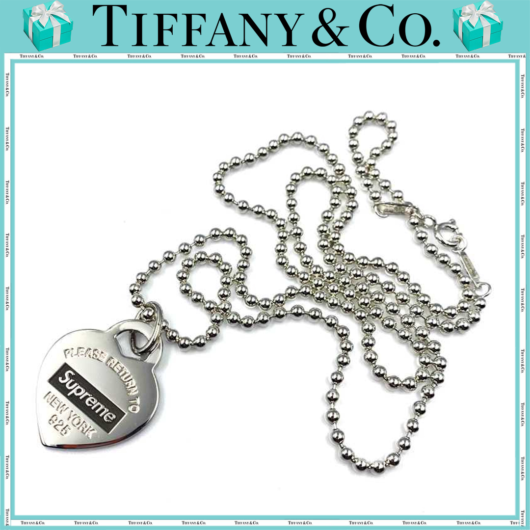 16062054588092270591451820_1 【 ティファニ】【国内発送/直営店】Supreme / Tiffany & Co. Return to Tiffany Heart Tag Pendant Silver シュプリーム / ティファニー リターン トゥー ティファニー ハート タグ ペンダント シルバー - 画像 (1)