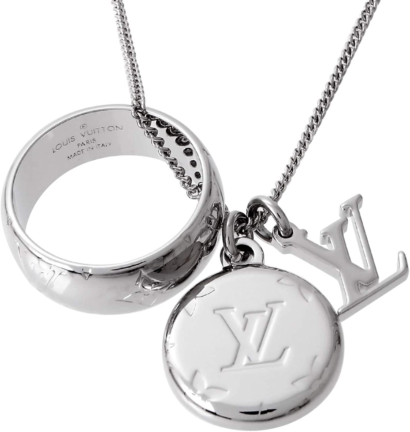 16062054706076364396881820_1 【高品質】【国内発送/直営店】ネックレス リングネックレス モノグラム M62485 (シルバー) - 画像 (1)