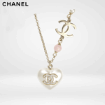 【高品質】CHANEL シャネル ハートパールネックレス　ホワイト