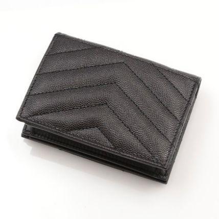 16066575421693501148061820_1 【高品質】【Saint Laurent】LOU マテラッセ二つ折り財布 ブラック - 画像 (1)