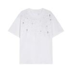 【Chrome Heart】満天星 Tシャツ ユニセックス 馬蹄 梵字 ラインストーン付き 半袖