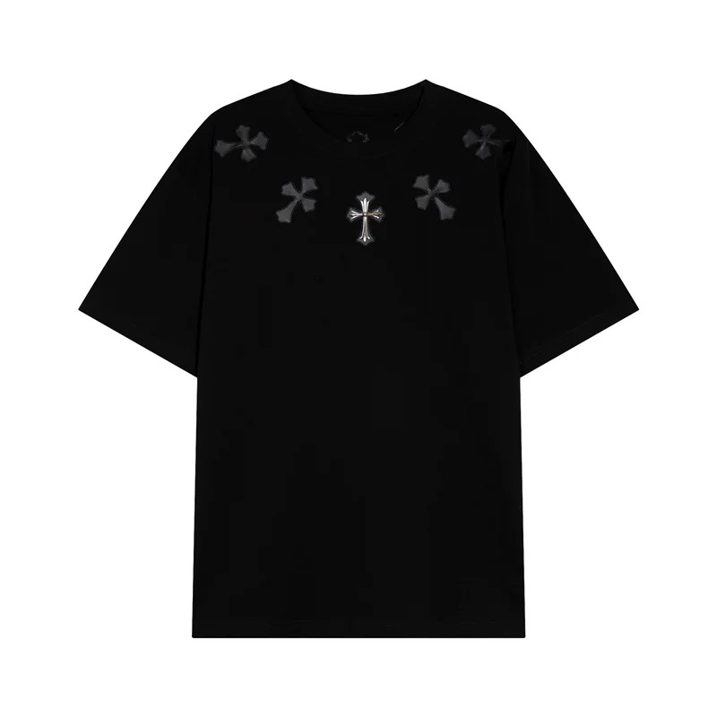 16069728455670437478671820_1 【Chrome Hearts】梵字クロスTシャツ ユニセックス 高品質 半袖 - 画像 (1)