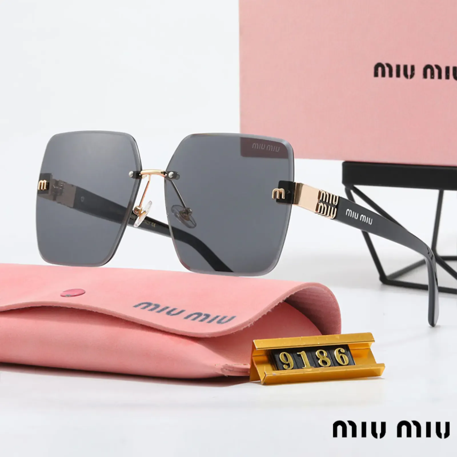 16069754038973982753601820_1 MIUMIUUVカットサングラス05 SS94245 - 画像 (1)