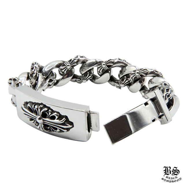 16070099008359631907951820_1 クロムハーツ フローラルクロス IDブレスレット ファンシーチェーン - 画像 (1)