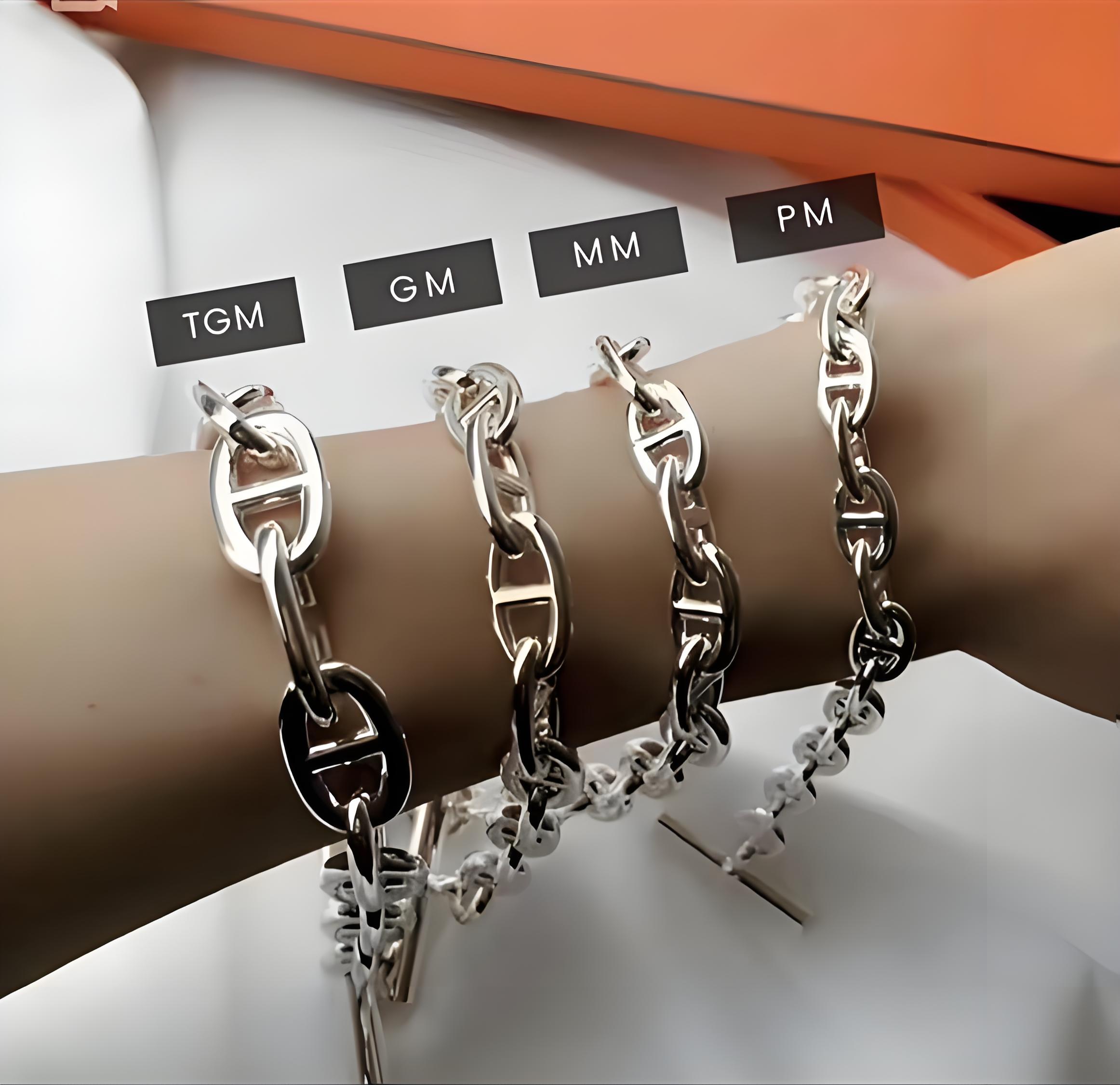 16070234747557986549721820_1 ☆男女兼用☆ 【HERMES】エルメス シェーヌダンクル(シェーヌ・ダンクル) ブレスレット TGM GM MM PM - 画像 (1)