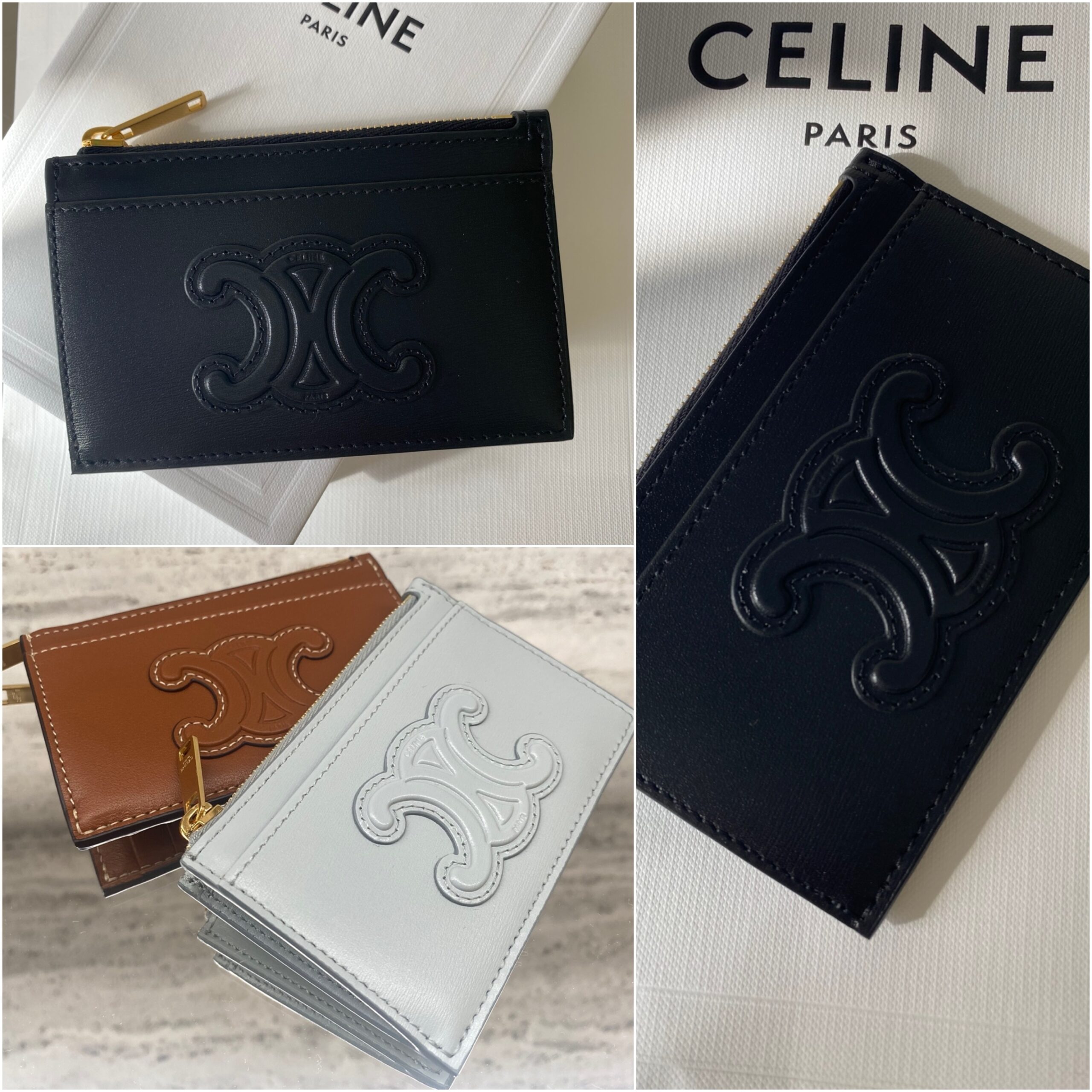16070263323335032028701820_1 CELINE【入手困難】CUIR TRIOMPHE★コイン & カードポーチ★全色 - 画像 (1)