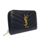 SAINT LAURENT/サンローラン モノグラム ロゴ ラウンドジップ二つ折り財布