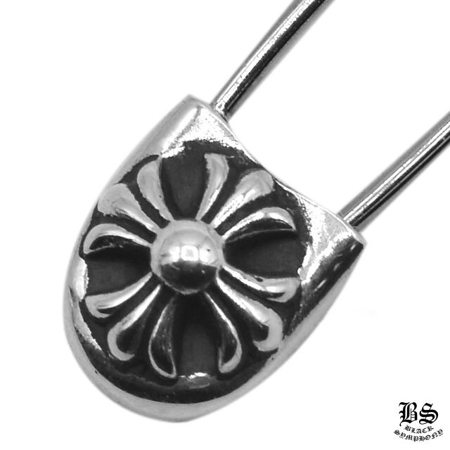 16070859202475555581031820_1 クロムハーツ CHプラス セーフティーピン スモール ピアス - 画像 (1)