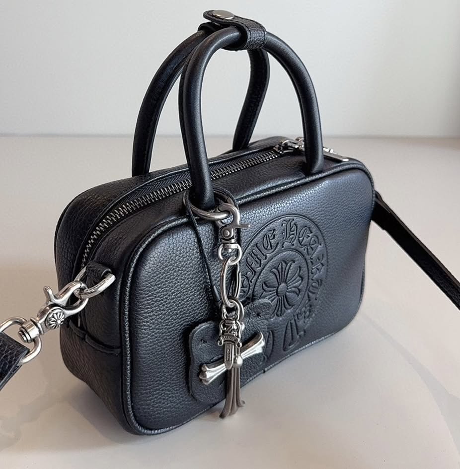 16070901531075105306481820_1 【Chrome Hearts】クロムハーツ ホースシュー ニッチ レザー ボウリングバッグ - 画像 (1)