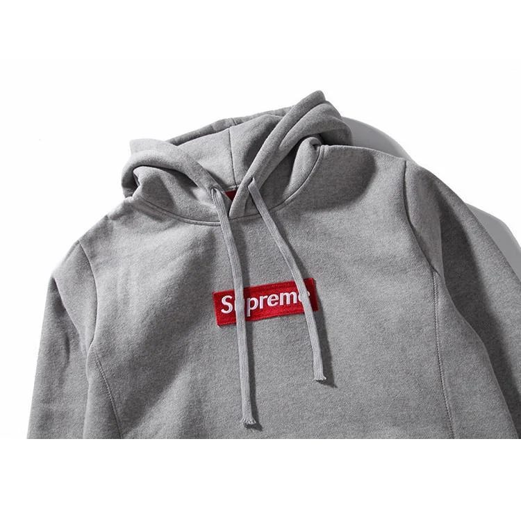 16071767666660420292071820_1 15FW Supreme (シュプリーム) Box Logo Hooded Sweatshirt パーカー グレー 長袖パーカー - 画像 (1)