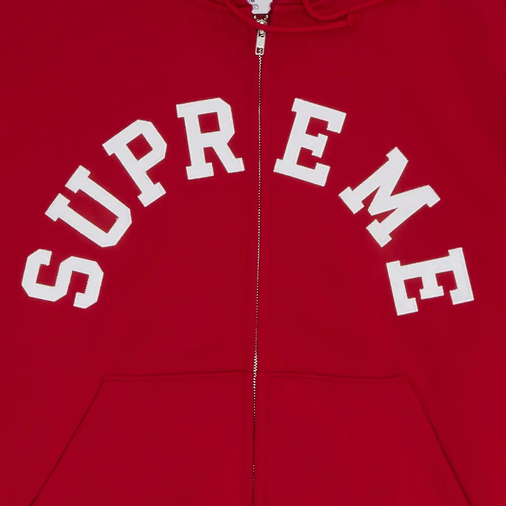 16071768870010096652661820_1 Supreme x Champion Zip Up Hooded Sweatshirt 'Red' 長袖パーカー - 画像 (1)