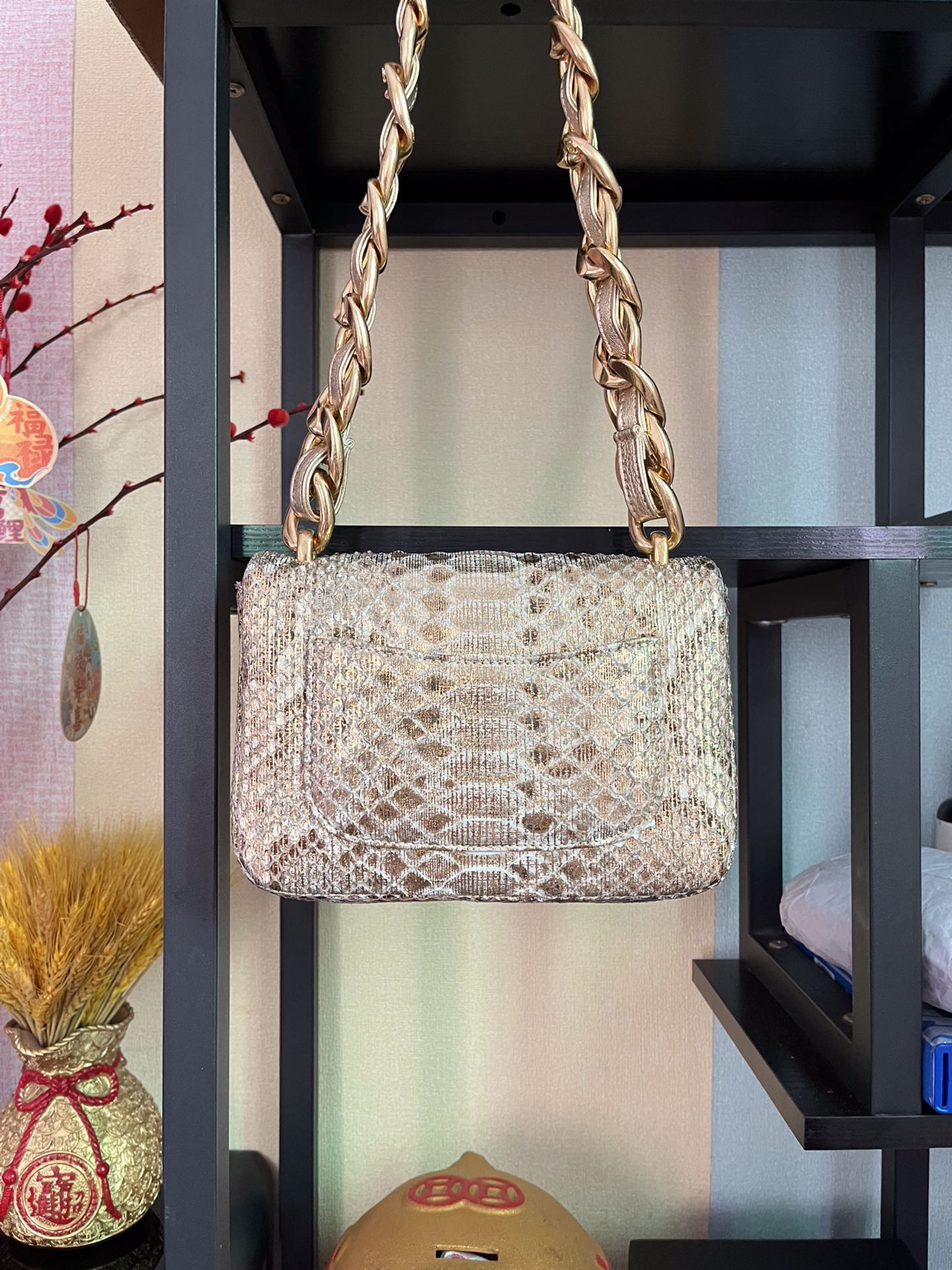 16071854958652505910681820_1 BOLSA シャネル/CHANEL 2.55 PYTHON FLAP BAG AS3214 5 - 画像 (1)