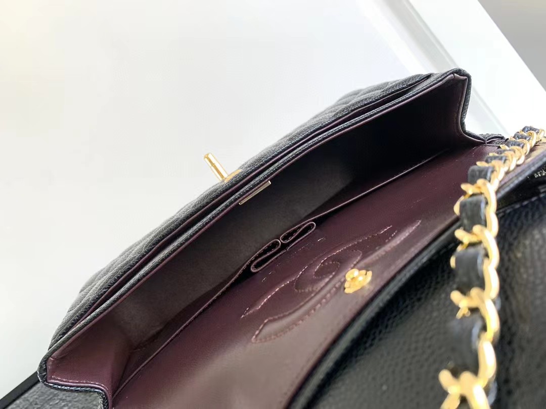 16071854965884660409571820_1 シャネル/CHANEL Flap Bag Carviar Leather Black Medium 1112 - 画像 (1)