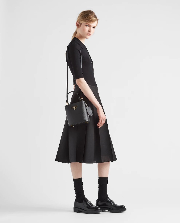 16071857032940851498581820_1 PRADAパニエ サフィアーノレザー スモールバッグ - 画像 (1)