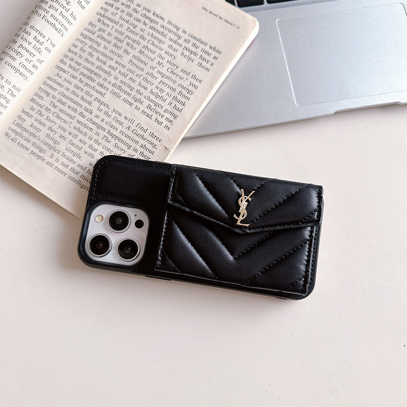 16071867762739886602411820_1 【サンローラン】YSL ブラック エアークッション 電話ケース zm - 画像 (1)