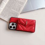 【サンローラン】YSL 赤 エアークッション 電話ケース zm