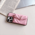 【サンローラン】YSL ピンク エアークッション 電話ケース zm