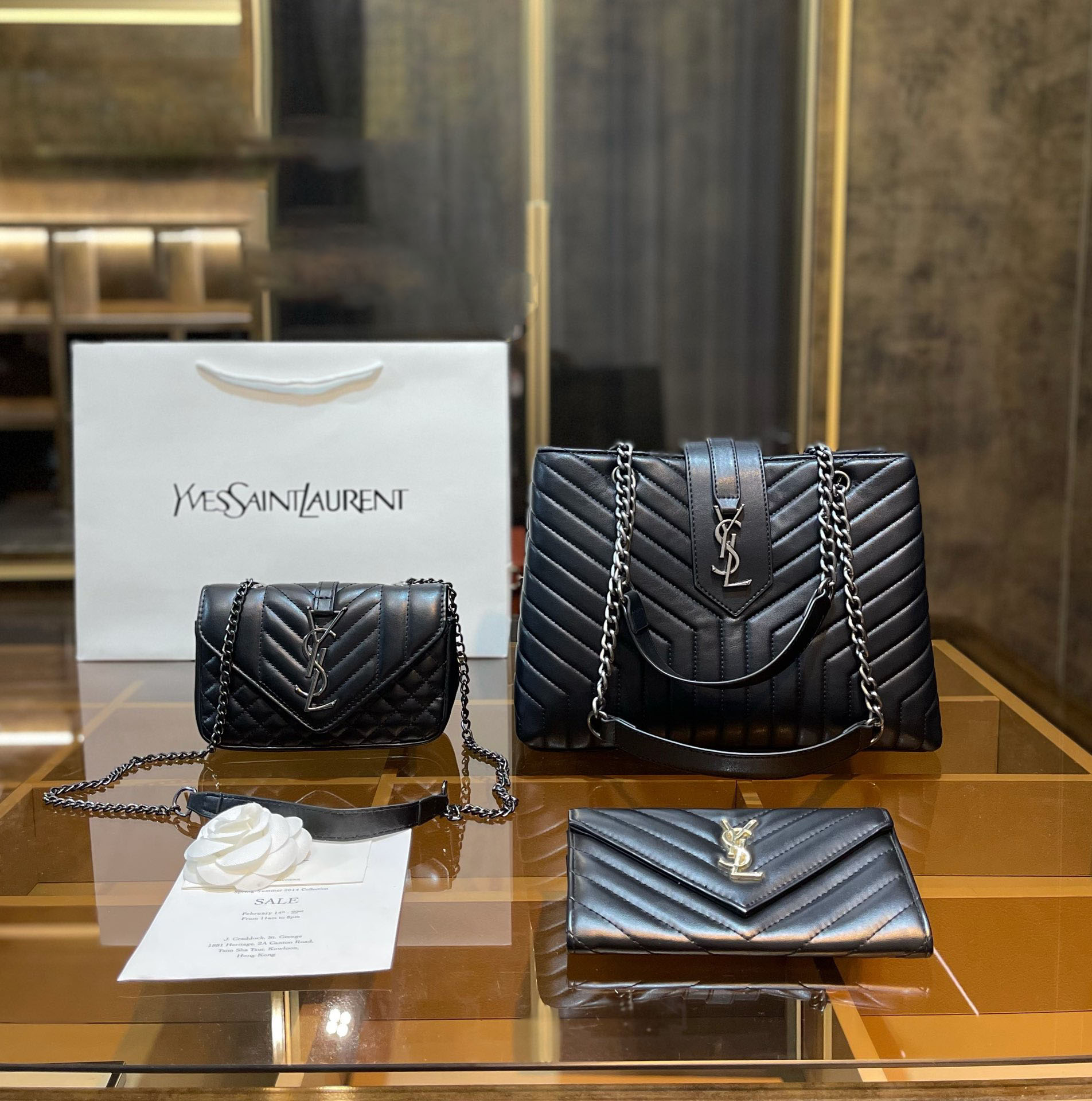 16071867764605177479411820_1 【サンローラン】【関税負担なし★】Saint Laurent3点セット お得 - 画像 (1)