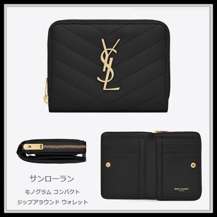 16071867764719598094301820_1 【入手困難】【サンローラン】 Saint Laurent★MATELASSE コンパクト ジップ ウォレット - 画像 (1)