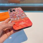 【HERMES】エルメス オレンジ 電話ケース zm