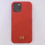 【HERMES】エルメス レッド きんぞく 電話ケース zm
