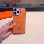 【HERMES】エルメス オレンジ 電話ケース zm