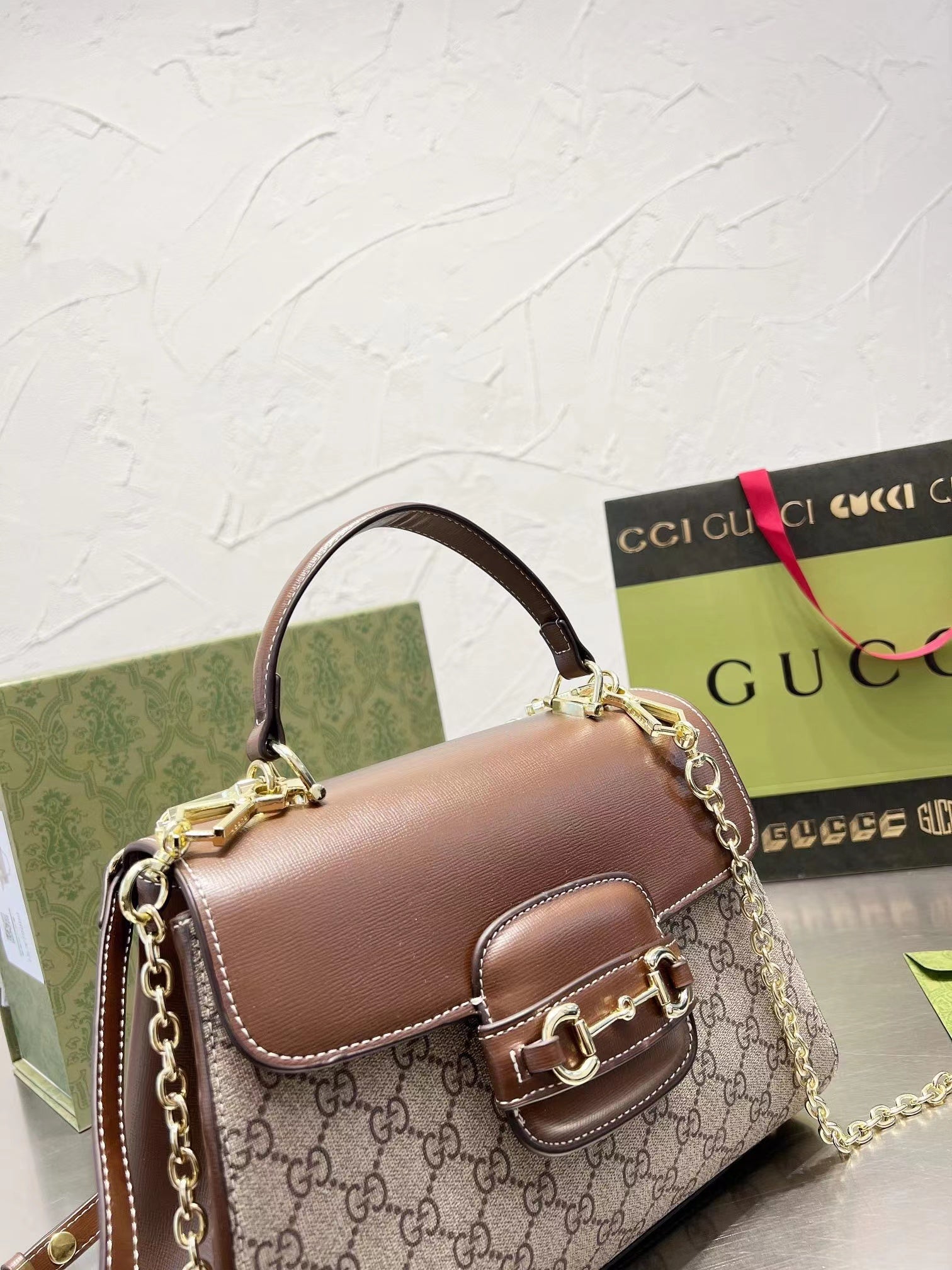 16071873502585015521851820_1 Gucci 〔グッチ ホースビット 1955〕ミディアムバッグ - 画像 (1)