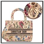 長澤まさみ DiorLady D-Lite バッグ《Petites Fleurs》ナチュラル 刺繍 直営