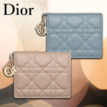 【DIOR】 ミニ財布 カナージュ ラムスキン【財布】