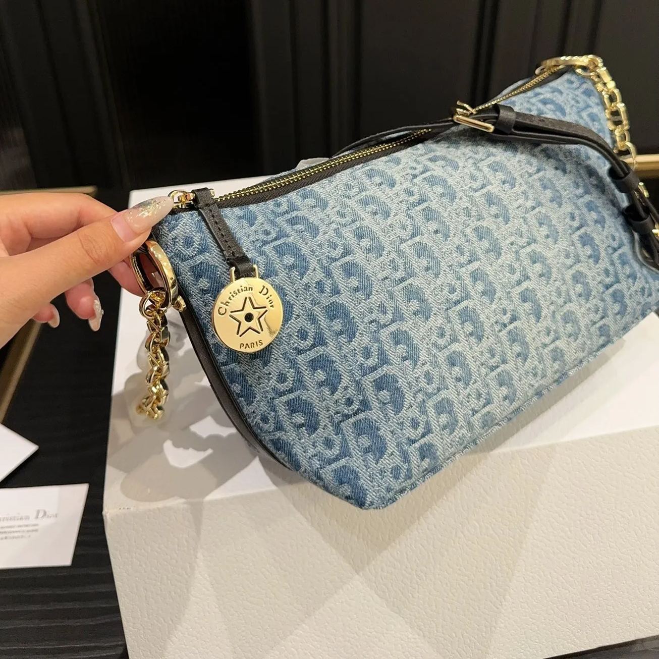 16071887221735143950771820_1 【Dior】デニム老眼ランチボックスバッグ - 画像 (1)