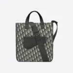 DIOR*Dior Oblique ショルダーストラップ付きサドルトートバッグ