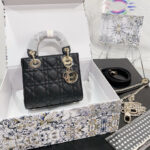 【高品質】LADY DIOR ミニバッグ カナージュ☆M0505ONGE