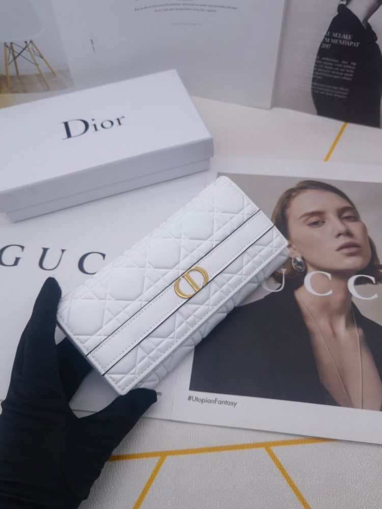 【AT10152】ディオール Dior ロングウォレット - クラシックな菱形柄と贅沢な質感 | Gucci Firenze
