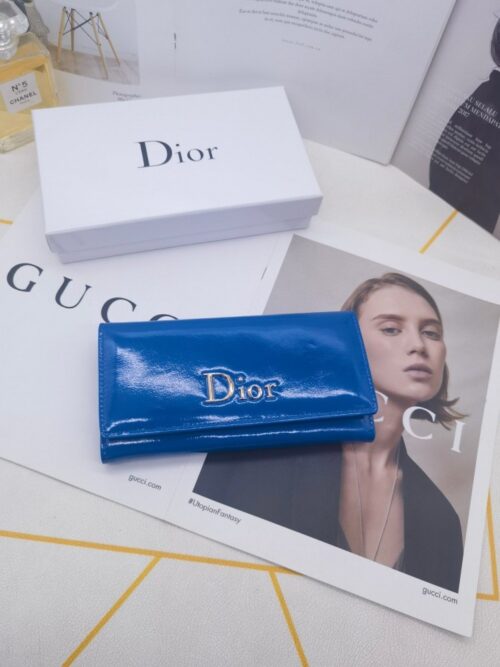 【AT10159】ディオール クラシックブルーラディアントチャームウォレット | Dior Paris
