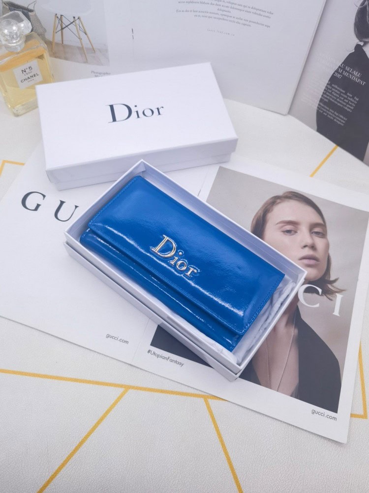【AT10159】ディオール クラシックブルーラディアントチャームウォレット | Dior Paris