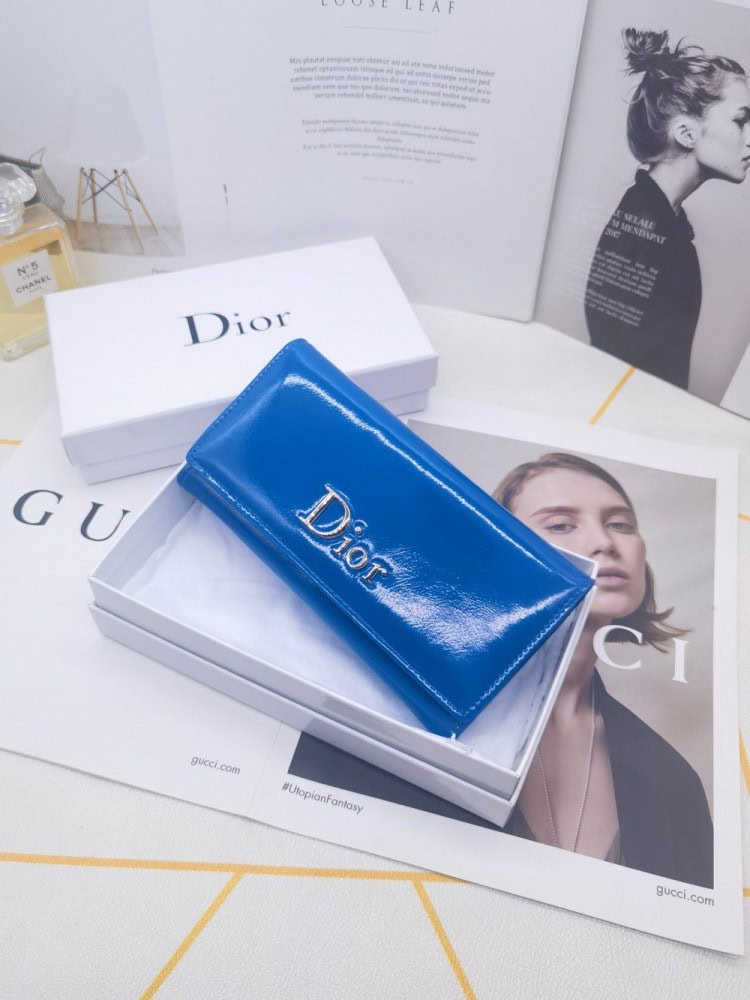 【AT10159】ディオール クラシックブルーラディアントチャームウォレット | Dior Paris