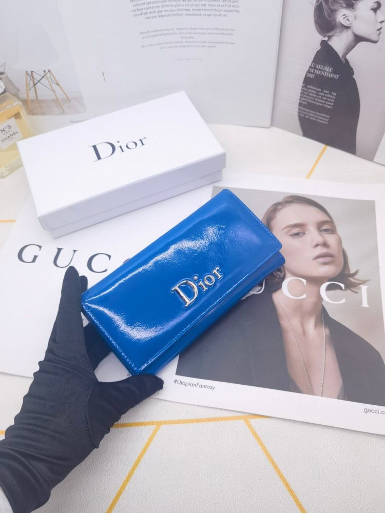 【AT10159】ディオール クラシックブルーラディアントチャームウォレット | Dior Paris